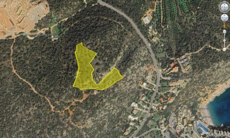 Vathi Kreta, Vathi: Großes Grundstück am Meer auf einem Hügel in prestigeträchtiger Lage zu verkaufen Grundstück kaufen